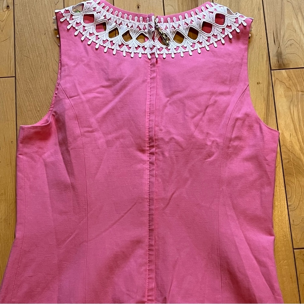 NWT Lilly Pulitzer Mila Shift Dress in Pink & White size four (4) - Picture 10 of 12